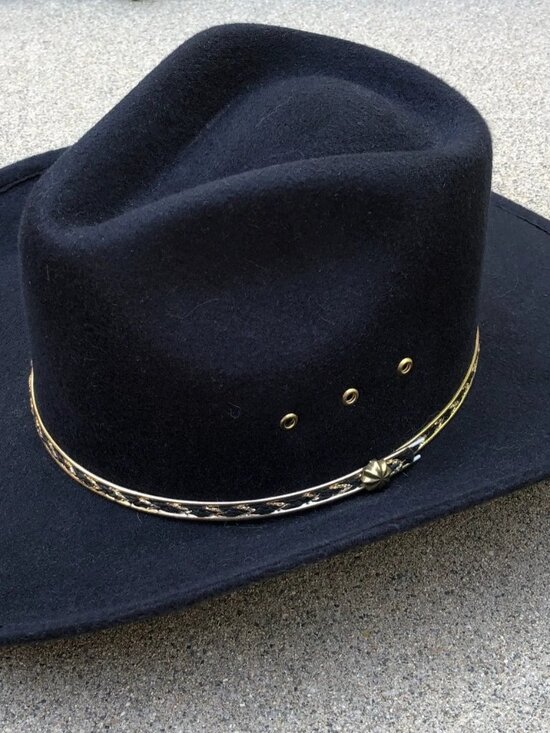 WESTERN EXPRESS Other - WESTERN EXPRESS Cowboy Felt Hat Men's S/M Black Wide Brim Cap